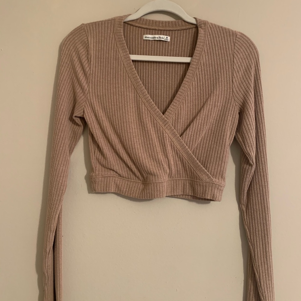 Tan crop top from Abercrombie and fitch